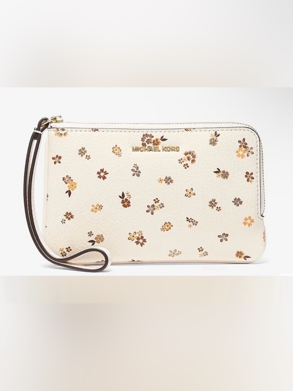 Michael Kors Cream Floral Wristlet NWT